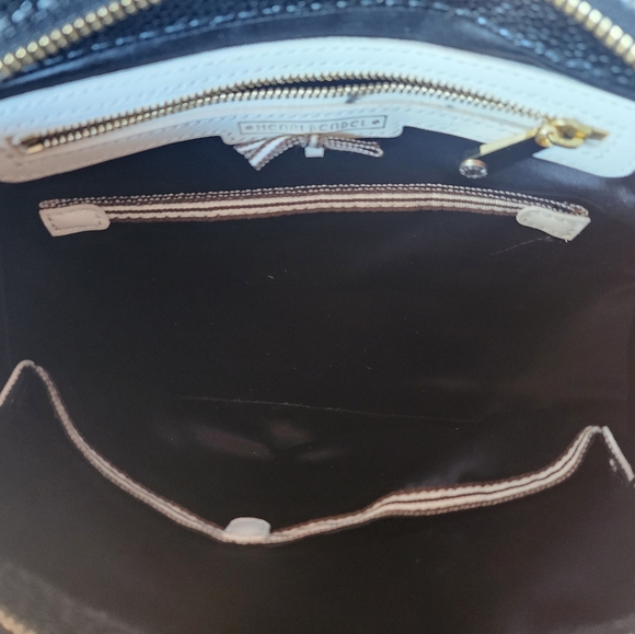 Henri Bendel The Carlyle 2 way Tote Leather Trim Calf Hair Handle - Picture 9 of 16